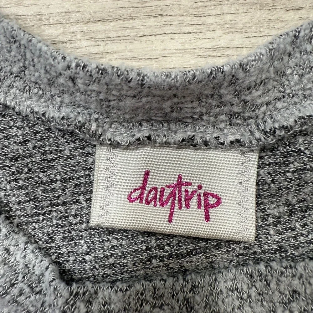 Daytrip Girls Gray Heather Knit Short Sleeve Tunic Top‎ Youth Medium